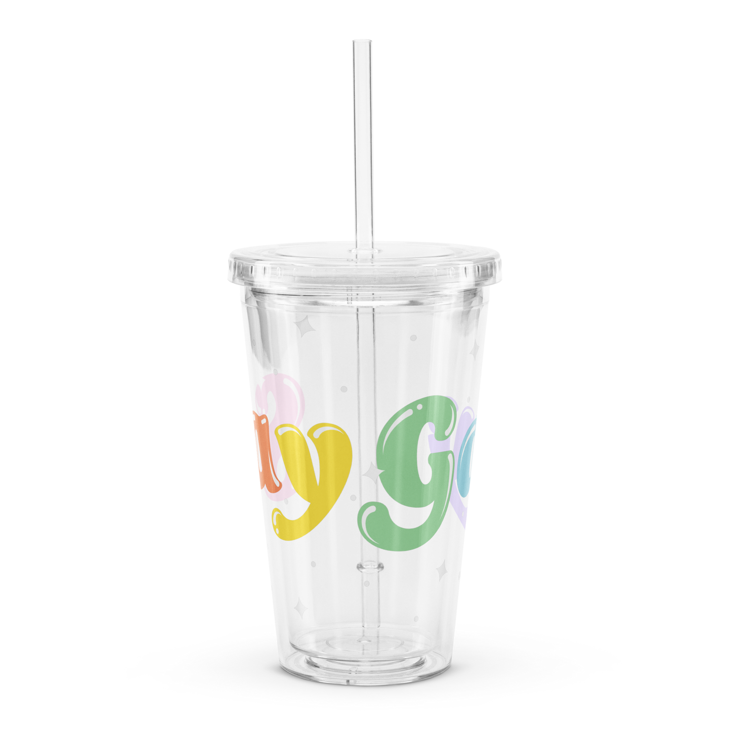 Say Gay Clear Plastic Tumbler